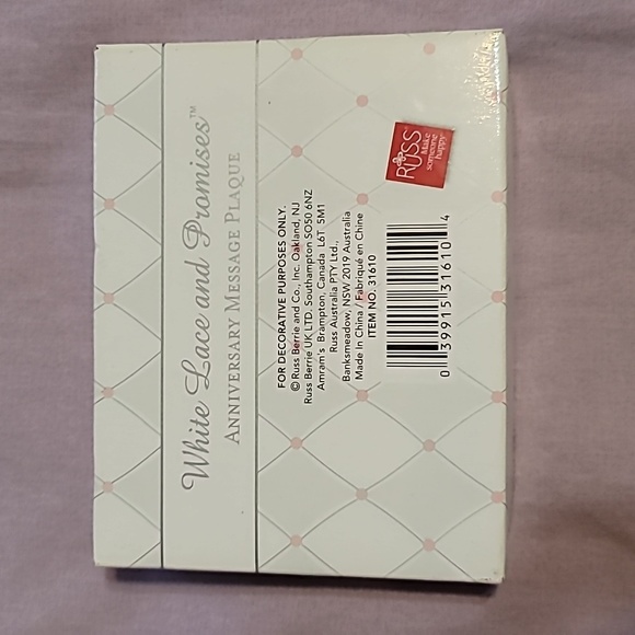 Mini 60th Anniversary Heart Haped Plaque in presentation box - Picture 2 of 3